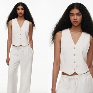 Aritzia Wilfred Pesci Vest in Light Birch 00